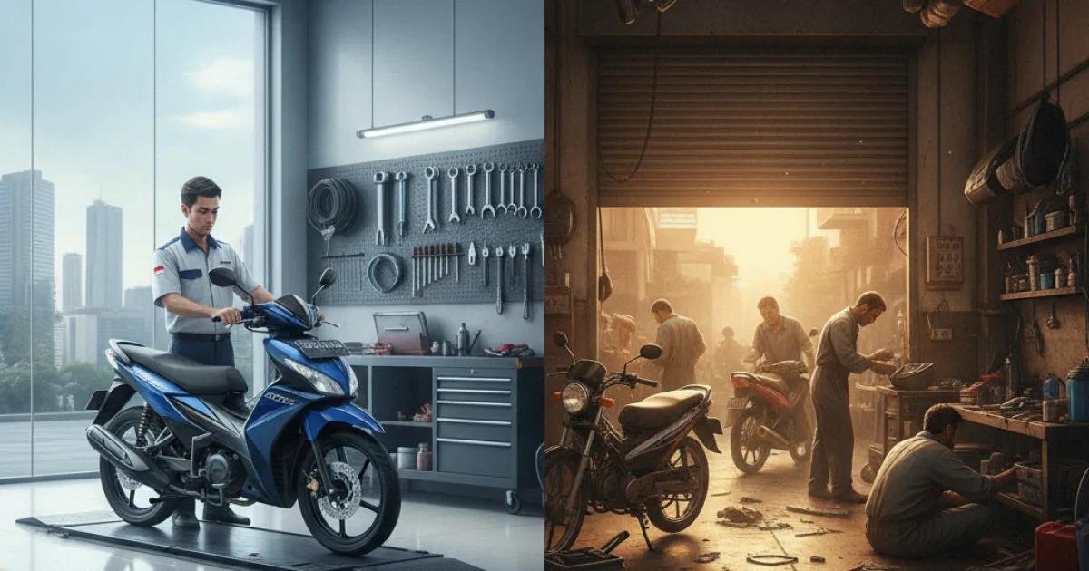 Memilih yang Terbaik untuk Motor Anda: Bengkel Resmi vs. Umum untuk Servis Berkala